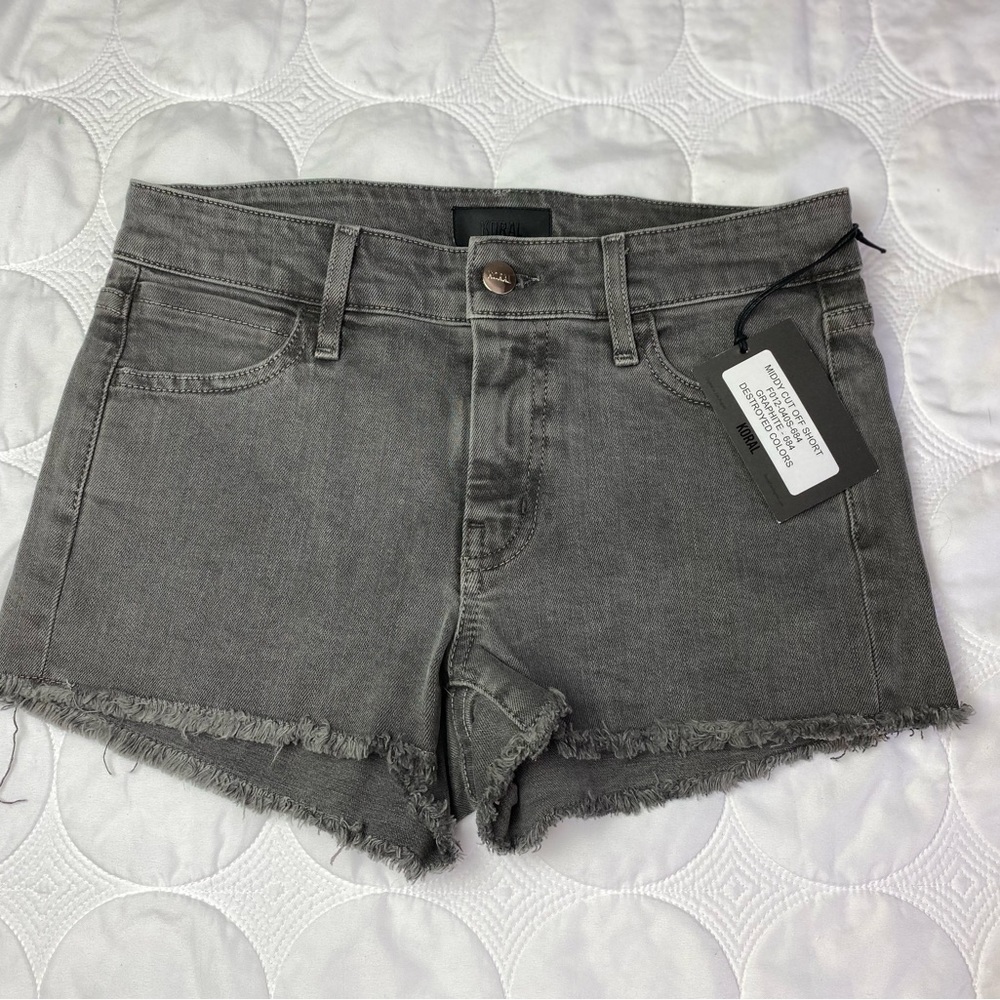 Dark grey Koral cut off shorts